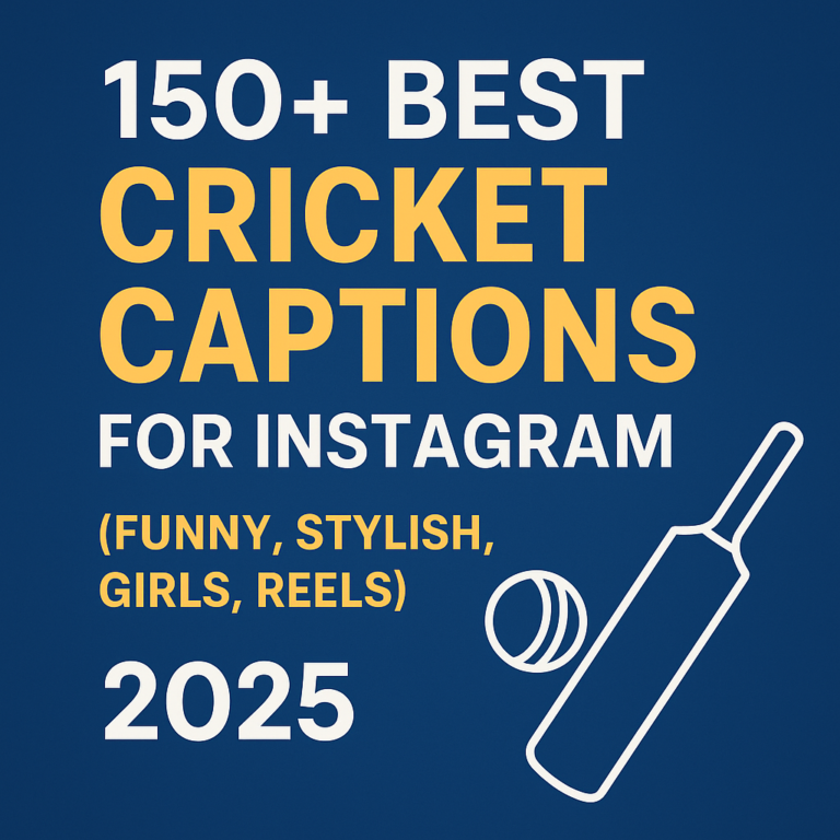 100+ Best Cricket Captions for Instagram in 2026 (Funny, Stylish, Reels)