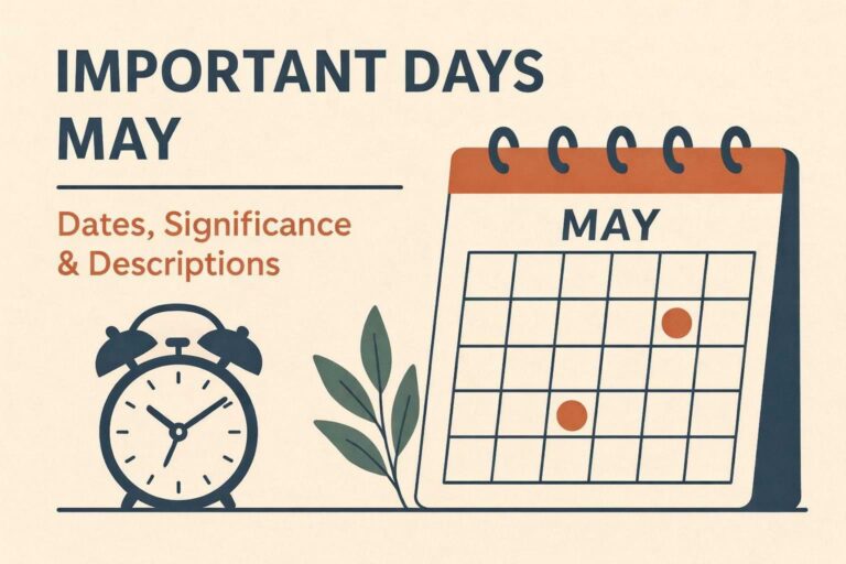 Important Days in May: Dates, Significance & Descriptions