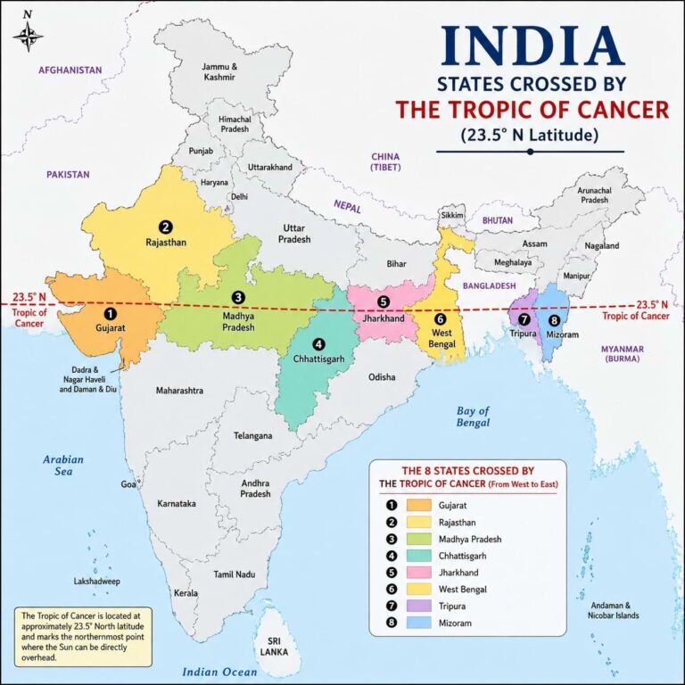 The Tropic of Cancer: Geography, Countries, and Global Climate Impact