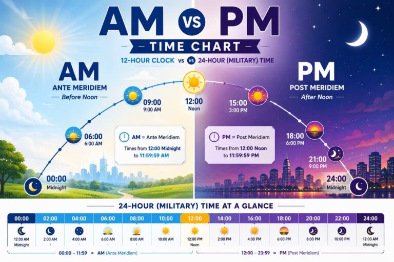 What Do AM and PM Stand For? (The 12-Hour Clock Explained)